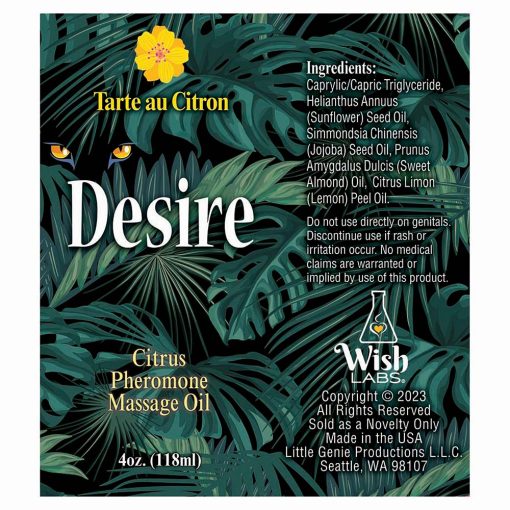 Desire Pheromone Massage Oil Citrus 4 Oz. - Image 2