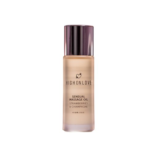 Highonlove Mini Massage Oil Strawberries & Champagne 1 Oz. - Image 2