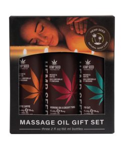 Earthly Body Hemp Seed Summer Massage Oil Trio Gift Set