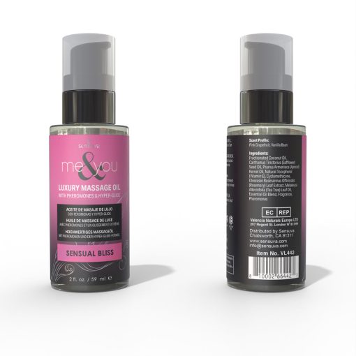 Sensuva Me & You Pheromone-Infused Luxury Massage Oil Sensual Bliss 2 Oz. - Image 2