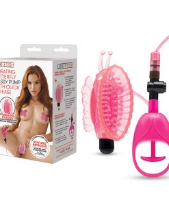 Lux Fetish Vibrating Butterfly Pussy Pump With Quick Release