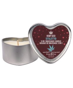 Earthly Body Hemp Seed Valentine 3-In-1 Massage Candle Stiletto 4.7 Oz.