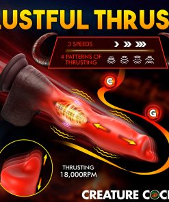 Creature Cocks Canine Thrusting & Vibrating Silicone Dildo With Remote Control 35 Creature Cocks Canine Thrusting & Vibrating Silicone Dildo With Remote Control