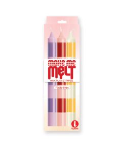 The 9'S Make Me Melt Sensual Warm Drip Candles 3Pk Stripes Pastellines