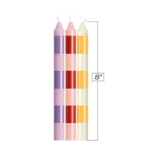 The 9'S Make Me Melt Sensual Warm Drip Candles 3Pk Stripes Pastellines - Image 2