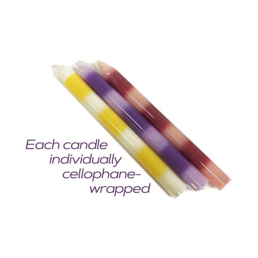 The 9'S Make Me Melt Sensual Warm Drip Candles 3Pk Stripes Pastellines - Image 3