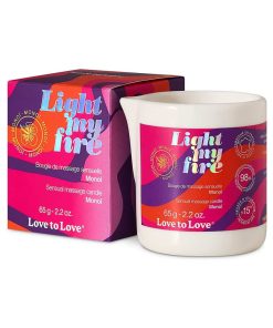 Love To Love Light My Fire Sensual Massage Candle Monoi 2.2 Oz.