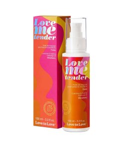 Love To Love Love Me Tender Luscious & Heating Massage Oil Strawberry 3.3 Oz.