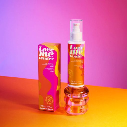 Love To Love Love Me Tender Luscious & Heating Massage Oil Vanilla 3.3 Oz. - Image 2
