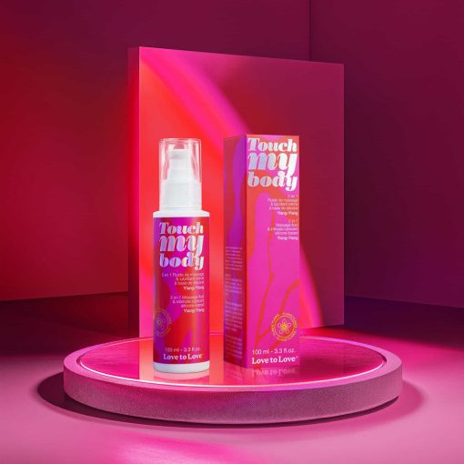 Love To Love Touch My Body 2-In-1 Massage Fluid & Intimate Lubricant Ylang-Ylang 3.3 Oz. - Image 2