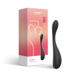 Honey Play Box Puff App-Controlled Inflatable Kegel Ball Black