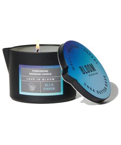 Eye Of Love Bloom Pheromone Massage Candle Blue Ember 5 Oz.
