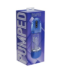 Pumped Sonicpull Masturbator Suction Vibration Multimedia Enhanced Metallic Blue
