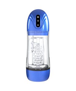 Pumped Sonicpull Masturbator Suction Vibration Multimedia Enhanced Metallic Blue