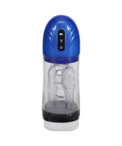 Pumped Sonicpull Masturbator Suction Vibration Multimedia Enhanced Metallic Blue