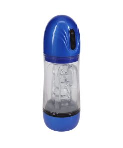 Pumped Sonicpull Masturbator Suction Vibration Multimedia Enhanced Metallic Blue