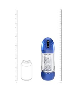 Pumped Sonicpull Masturbator Suction Vibration Multimedia Enhanced Metallic Blue