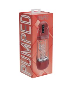 Pumped Sonicpull Masturbator Suction Vibration Multimedia Enhanced Metallic Red