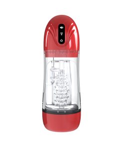 Pumped Sonicpull Masturbator Suction Vibration Multimedia Enhanced Metallic Red