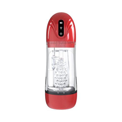 Pumped Sonicpull Masturbator Suction Vibration Multimedia Enhanced Metallic Red - Image 2
