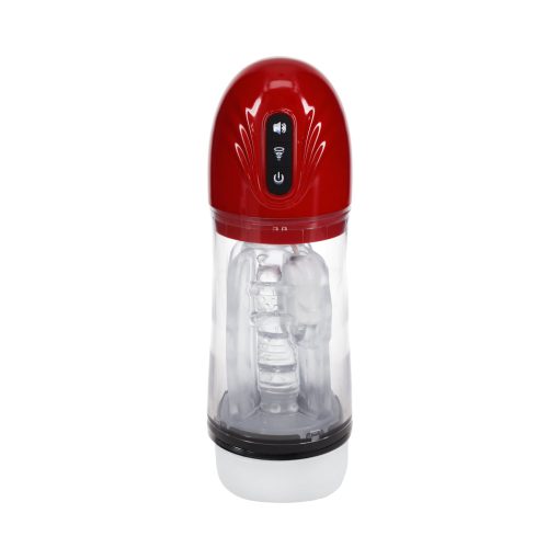 Pumped Sonicpull Masturbator Suction Vibration Multimedia Enhanced Metallic Red - Image 3