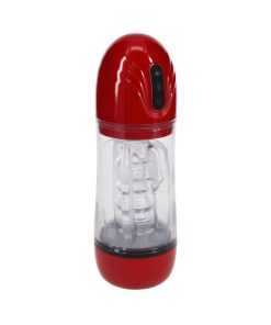 Pumped Sonicpull Masturbator Suction Vibration Multimedia Enhanced Metallic Red