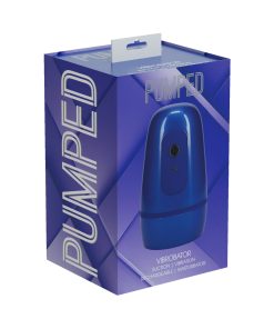 Pumped Vibrobator Masturbator Negative Pressure Suction Vibration Metallic Blue