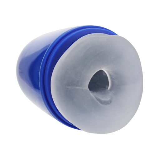 Pumped Vibrobator Masturbator Negative Pressure Suction Vibration Metallic Blue - Image 2