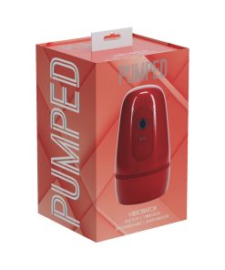 Pumped Vibrobator Masturbator Negative Pressure Suction Vibration Metallic Red