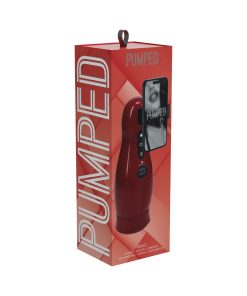 Pumped Virtuo Masturbator Suction Vibration Phone Attachment Metallic Red