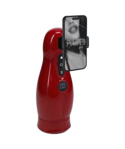 Alternative view of Pumped Virtuo Masturbator Suction Vibration Phone Attachment Metallic Red