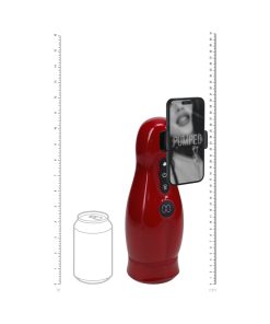 Pumped Virtuo Masturbator Suction Vibration Phone Attachment Metallic Red