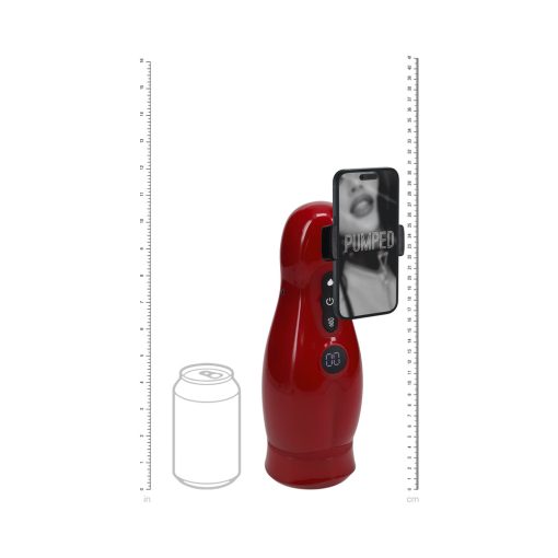 Pumped Virtuo Masturbator Suction Vibration Phone Attachment Metallic Red - Image 10