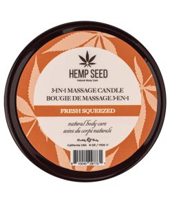 Earthly Body Hemp Seed 3-In-1 Massage Candle Fresh Squeezed 6 Oz.