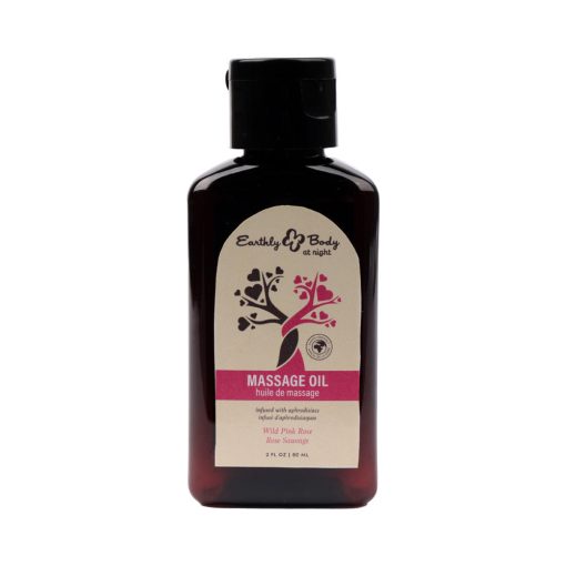 Earthly Body At Night Aphrodisiac Massage Oil Wild Pink Rose 2 Oz.