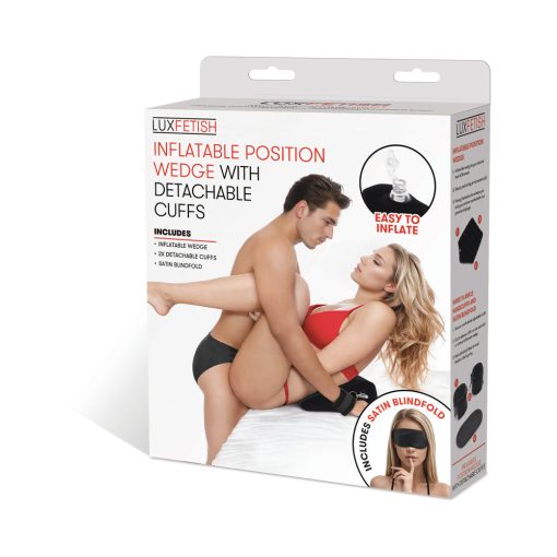 Lux Fetish Inflatable Position Wedge With Detachable Cuffs
