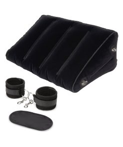 Alternative view of Lux Fetish Inflatable Position Wedge With Detachable Cuffs