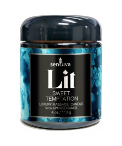 Sensuva Lit Sweet Temptation Luxury Massage Candle 4 Oz.