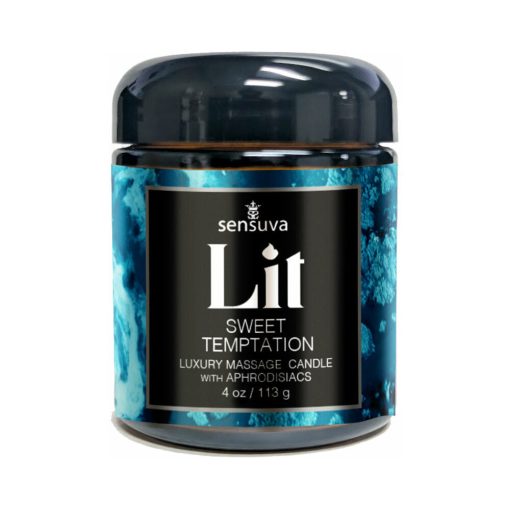 Sensuva Lit Sweet Temptation Luxury Massage Candle 4 Oz.