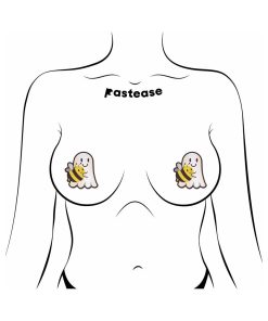 Pastease Boo-Bee Pasties: Kawaii Ghost With Bee Friend Nipple Covers