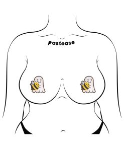 Pastease Boo-Bee Pasties: Kawaii Ghost With Bee Friend Nipple Covers