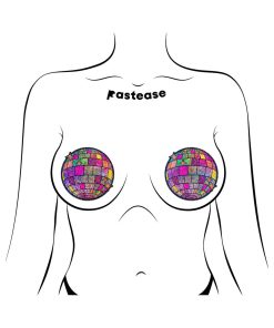 Alternative view of Pastease Disco Ball Nipple Covers Shimmering Glitter Pasties