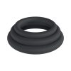 Levelz Classic Silicone Cock Ring Set Of 3 (L/Xl/Xxl) Black