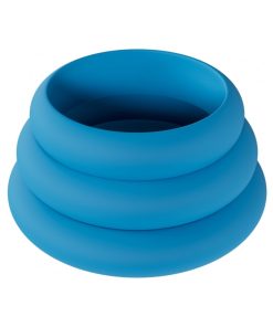 Levelz Wide O Silicone Cock Ring Set Of 3 (30Mm/35Mm/42Mm) Teal