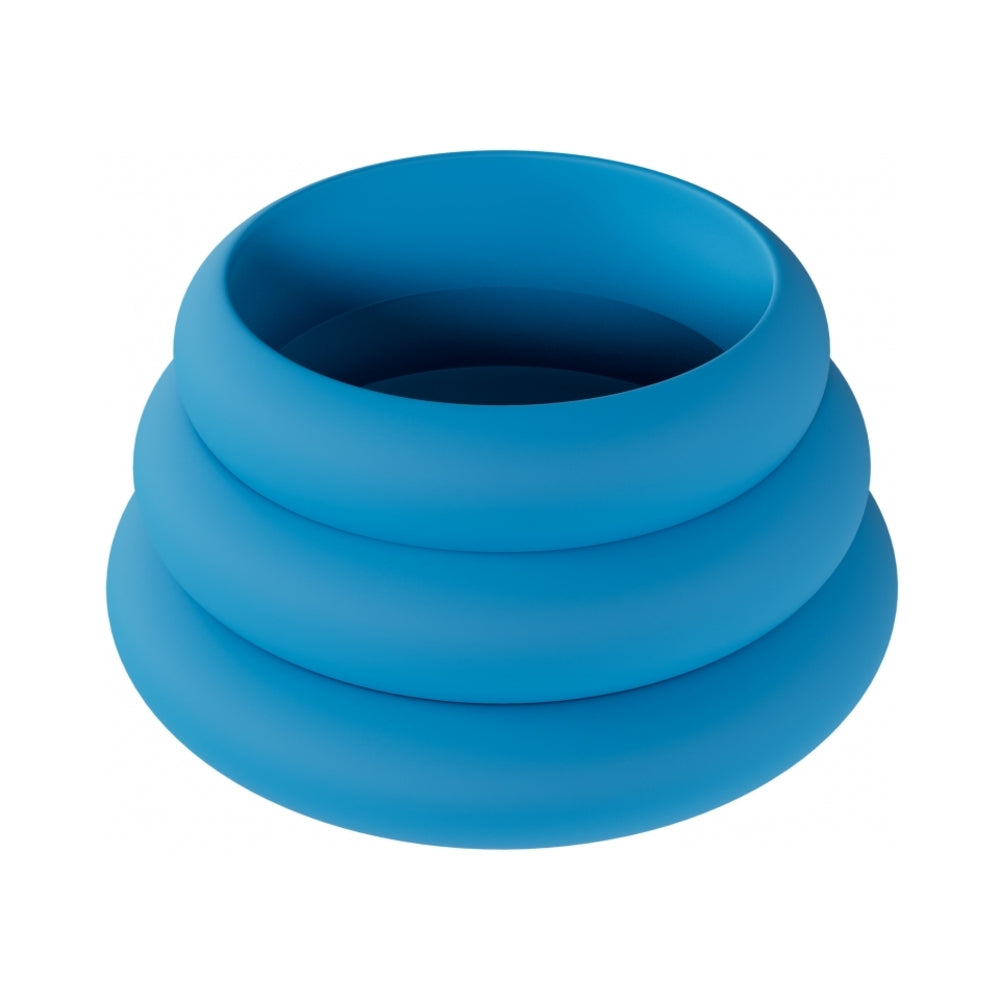 Levelz Wide O Silicone Cock Ring Set Of 3 (30Mm/35Mm/42Mm) Teal 1 Levelz Wide O Silicone Cock Ring Set Of 3 (30Mm/35Mm/42Mm) Teal