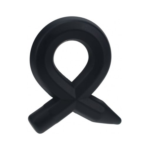 Levelz Pencil Liquid Silicone Cock Ring Black