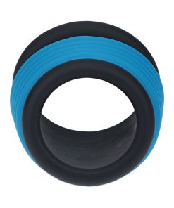 Levelz Tube Silicone Cock Ring Black/Teal
