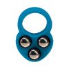 Levelz Liquid Silicone Triple Weighted Ball Cock Ring Teal
