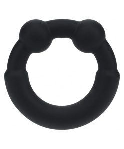 Levelz Metal & Silicone Cock Ring Black