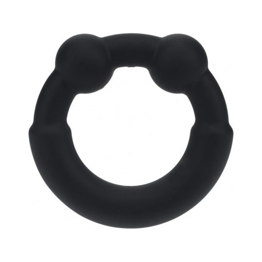 Levelz Metal & Silicone Cock Ring Black